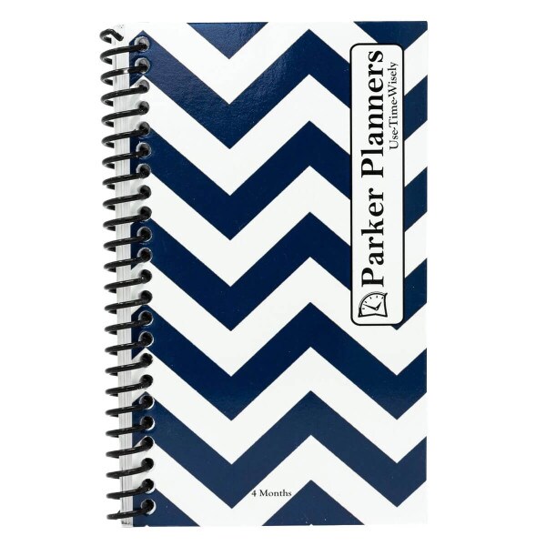 Parker 4 Month Navy Chevron Planner